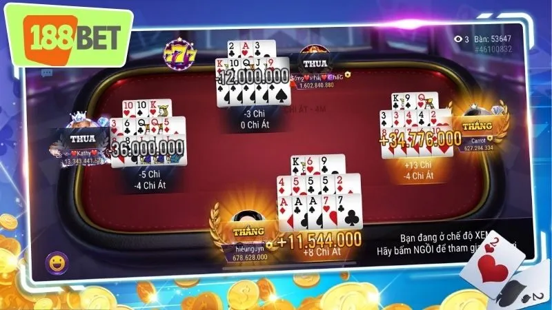 Tổng hợp các game bài 188Bet
