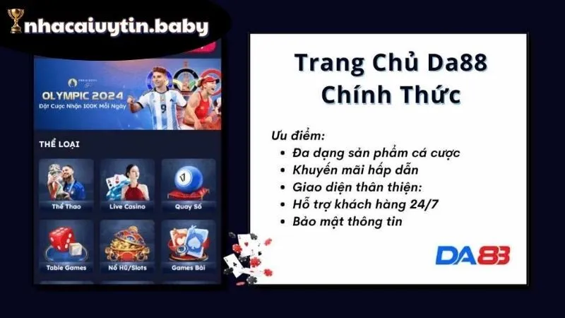 DA88 - Nhà Cái Uy Tín Với Trải Nghiệm Chơi Mượt Mà 4 Dịch vụ tại DA88